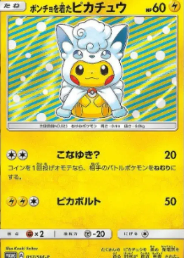ポンチョを着たピカチュウ